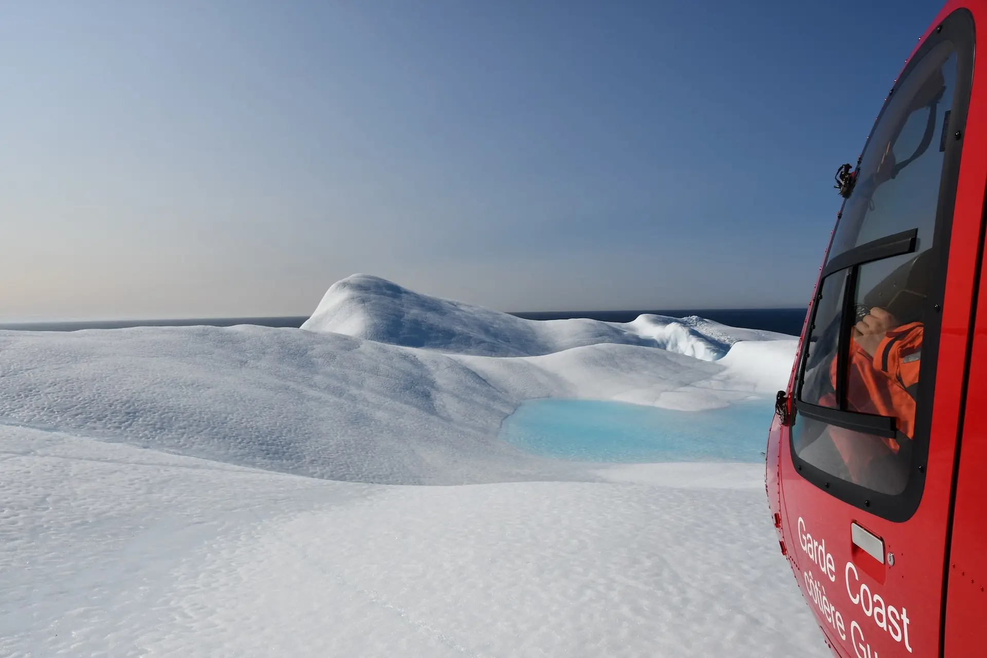 View from the Amundsen helicopter during an ITB deployment