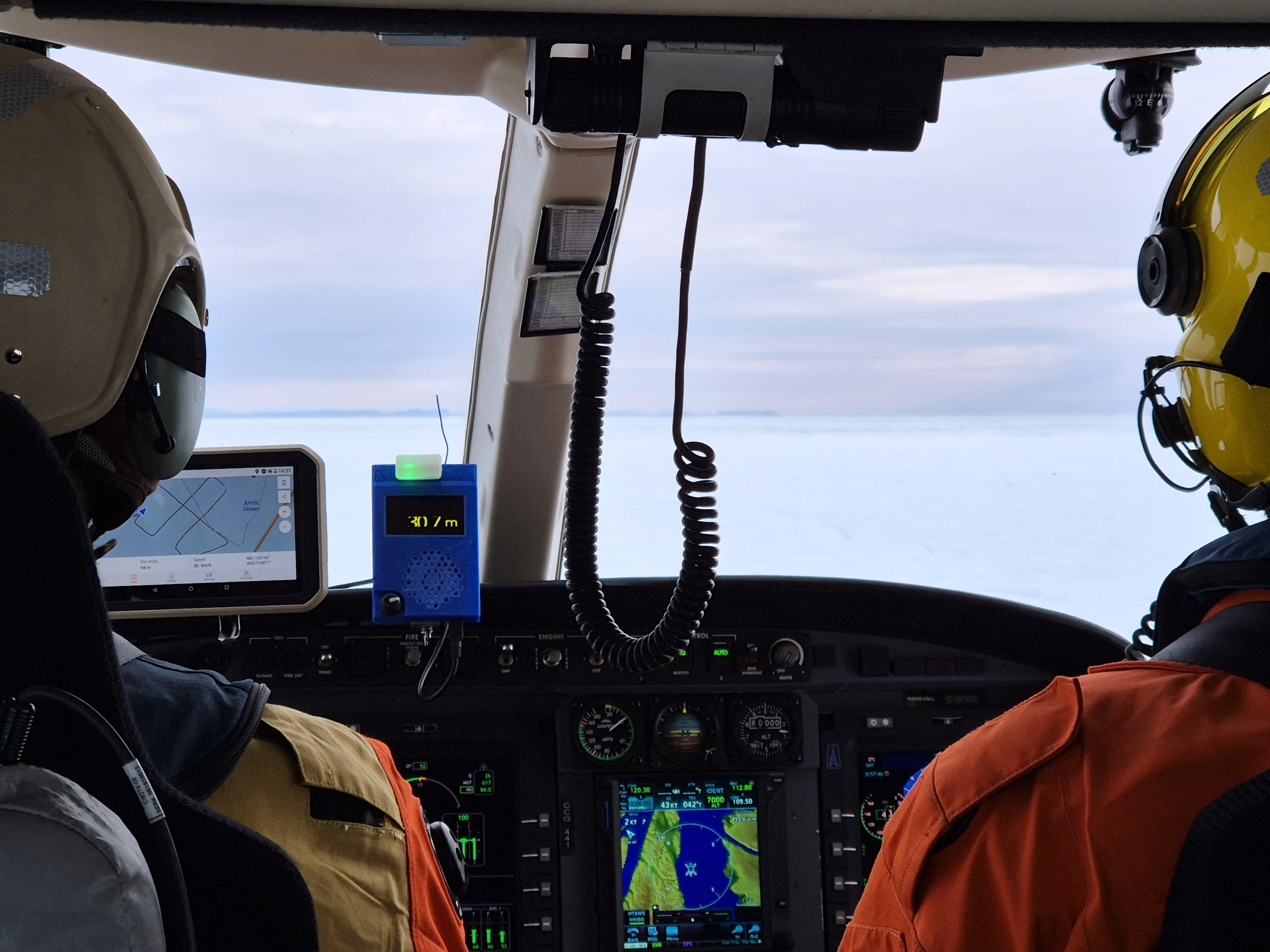 Ice-penetrating radar survey on the Petermann ice island